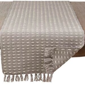 Gray Textured Table Runner